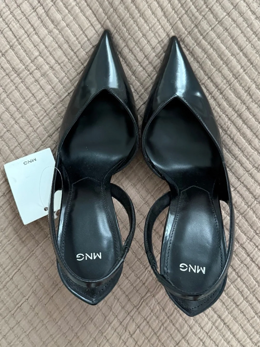 NWT - Black Mango Sling Backs